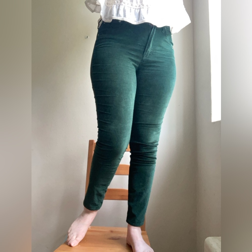 Green Velvet J Crew Jeans